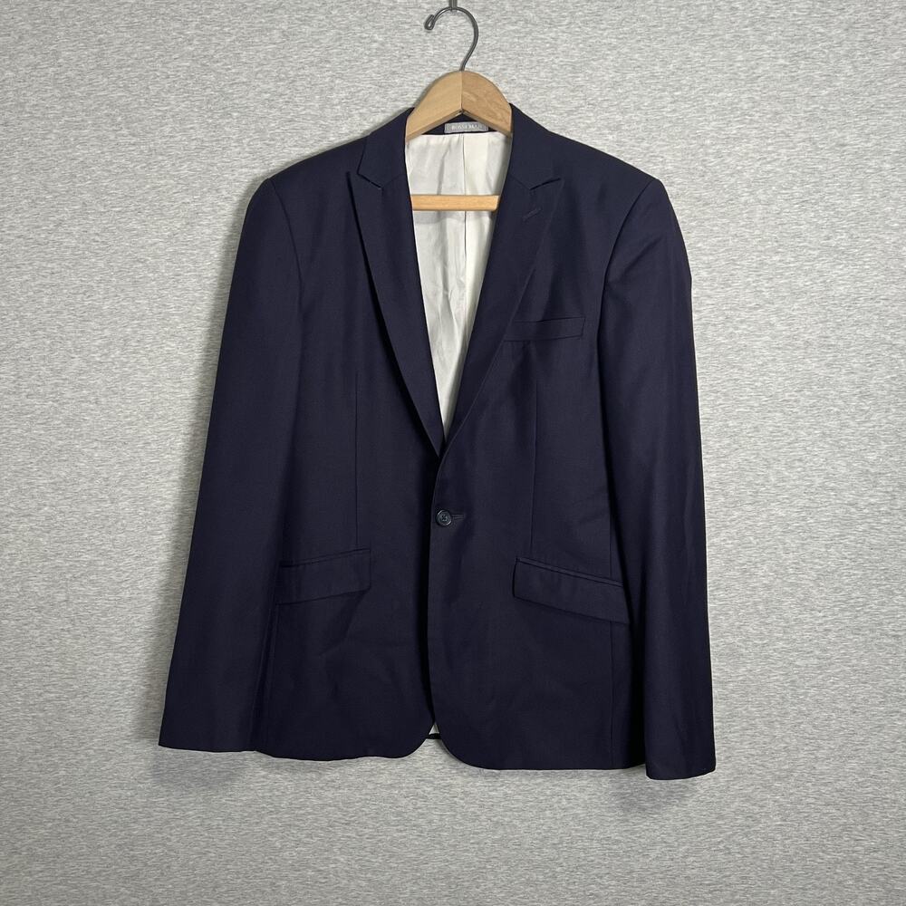 Rossi Man Blazer Mens 36 Slim Fit Purple Eggplant Roma‎ RM1107 Suit Jacket Peak